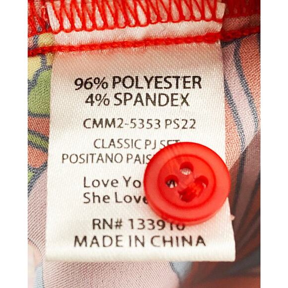 Show Me Your Mumu Women's Pajama Top Positano Paisley Satin Colorful Fan Floral - Picture 8 of 10